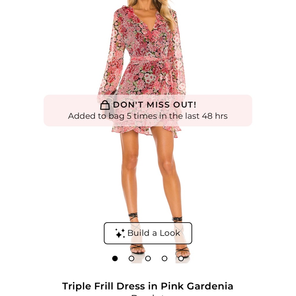 Bardot Pink Floral Long Sleeve Dress